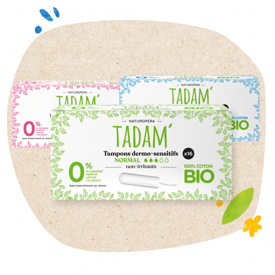 Tampons en coton Bio, sans applicateur